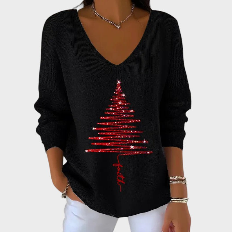 Nancy | Elegantni Božićni Pleteni Top