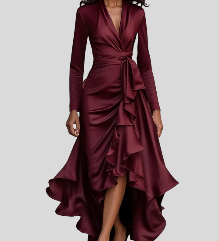 Moretti - Elegantna Duga Haljina Od Satena