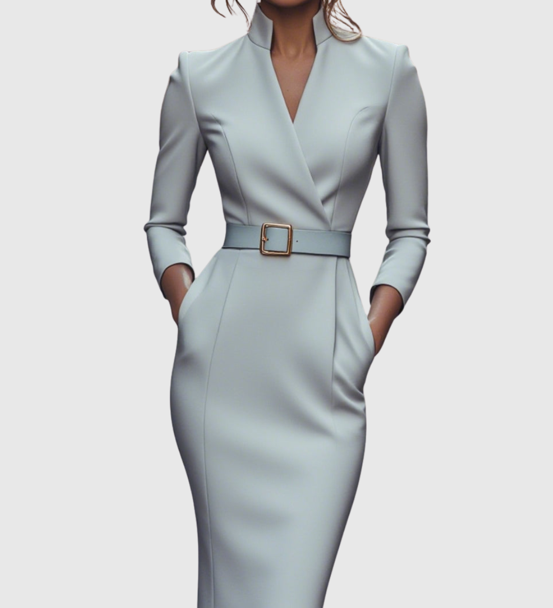 Verena – elegantna midi haljina s remenom