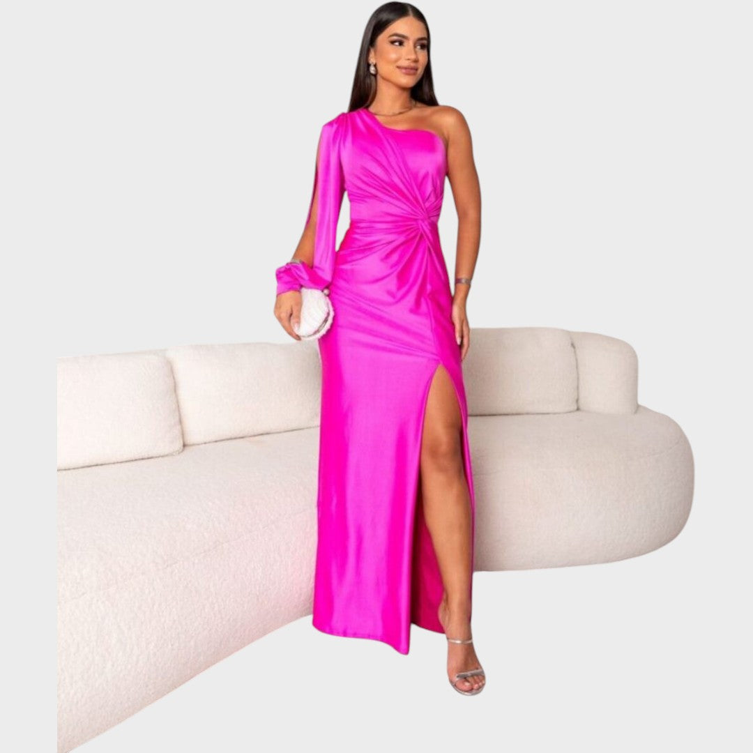 Marica – Elegantna duga haljina na jedno rame