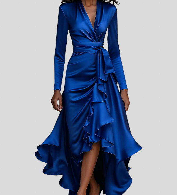 Moretti - Elegantna Duga Haljina Od Satena