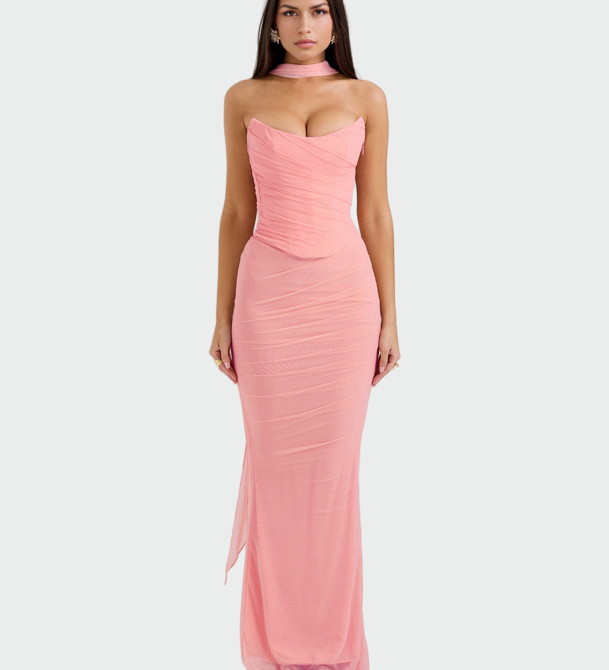 Lora | Duga Drapirana Haljina s Ovratnikom