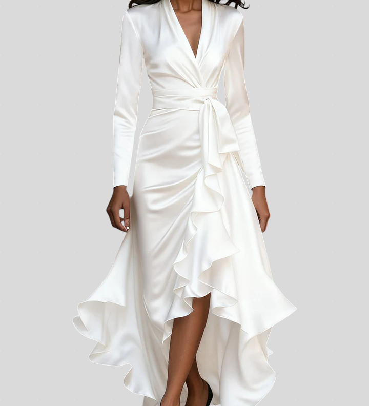 Moretti - Elegantna Duga Haljina Od Satena