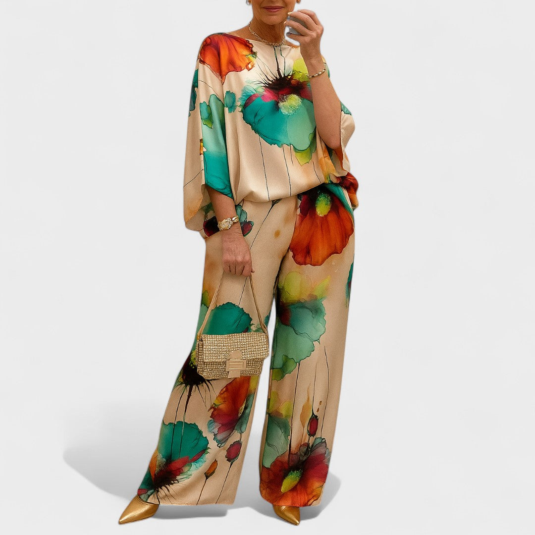 Elizabeta - Satenski dvodijelni set za žene