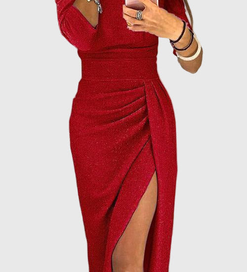 Kalina – elegantna midi haljina s prorezom