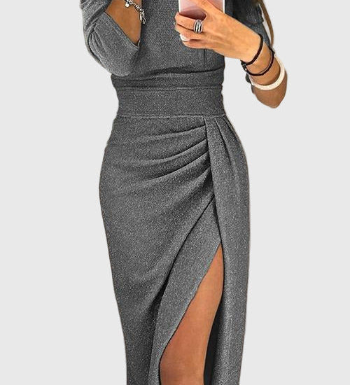 Kalina – elegantna midi haljina s prorezom