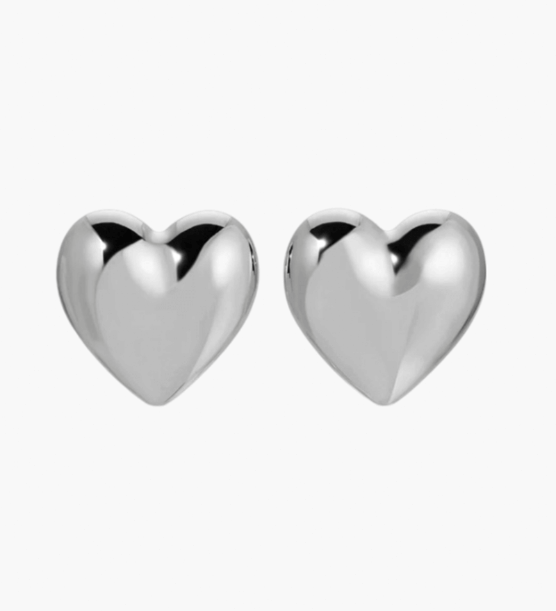 Široki naušnici u obliku srca