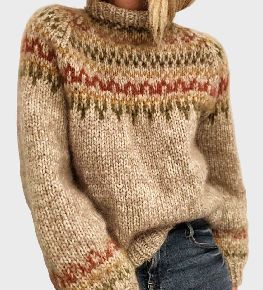 Pleteni Džemper s Okruglim Izrezom