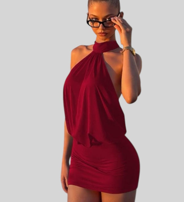 ALEXA™ - Seksi Halter Bez Leđa Bodycon Mini Haljina za Party & Klube