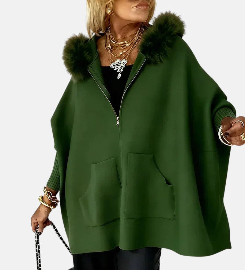 Arabelle | Ležerna kaput s kapuljačom i krznom