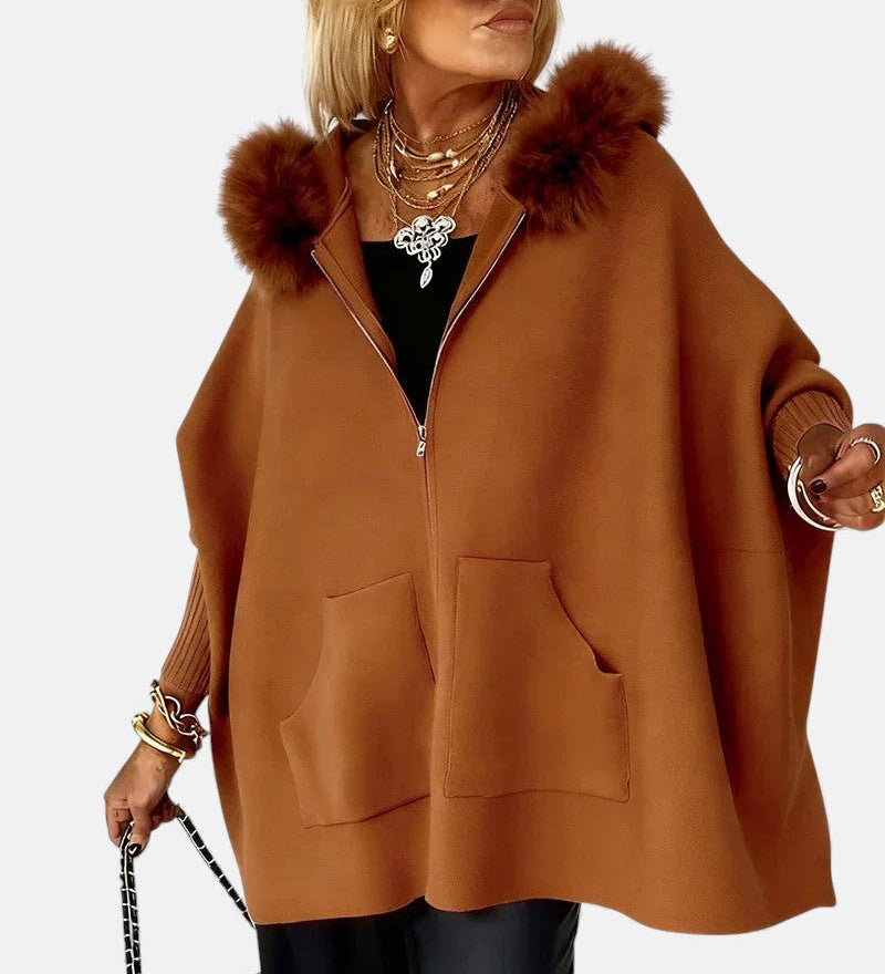 Arabelle | Ležerna kaput s kapuljačom i krznom