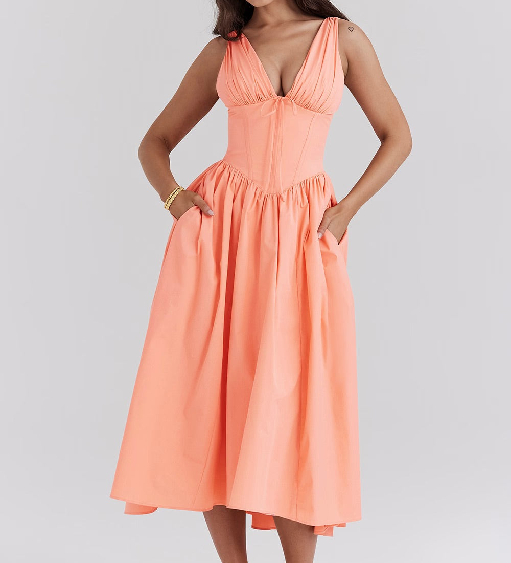 Midi Haljina Romantične Cvjećarnice