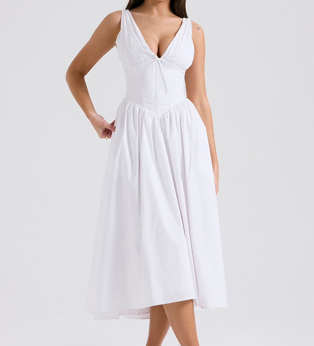 Midi Haljina Romantične Cvjećarnice