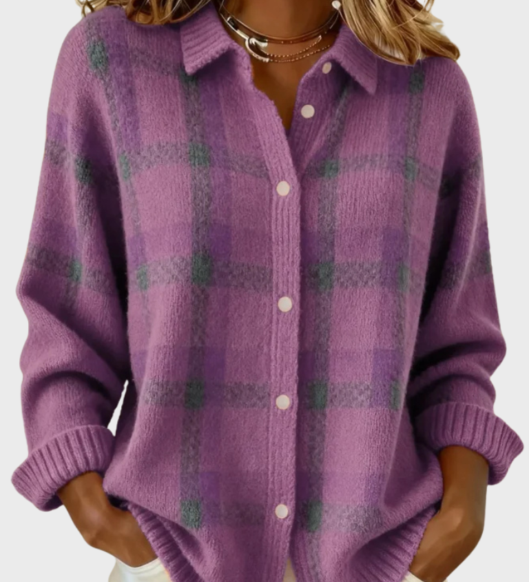 Victoria - Retro Karirana Pulover