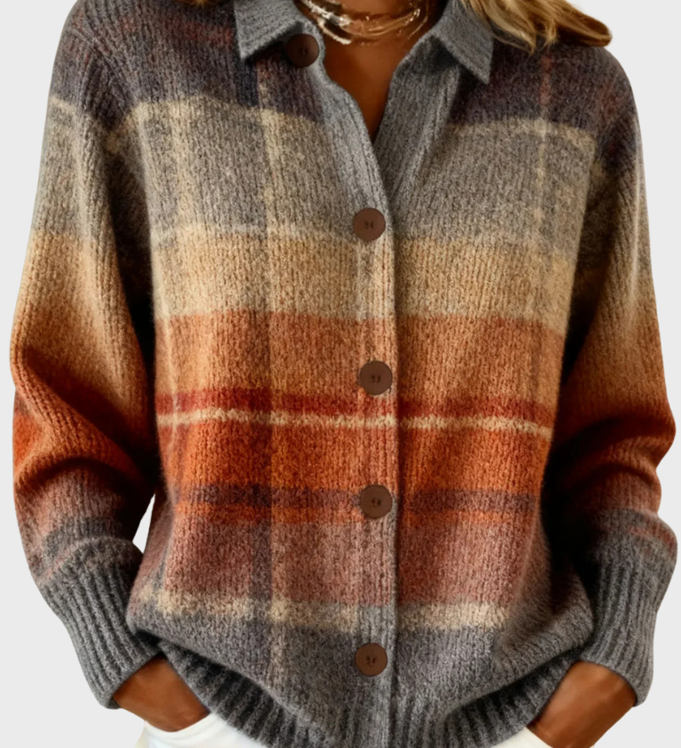 Victoria - Retro Karirana Pulover