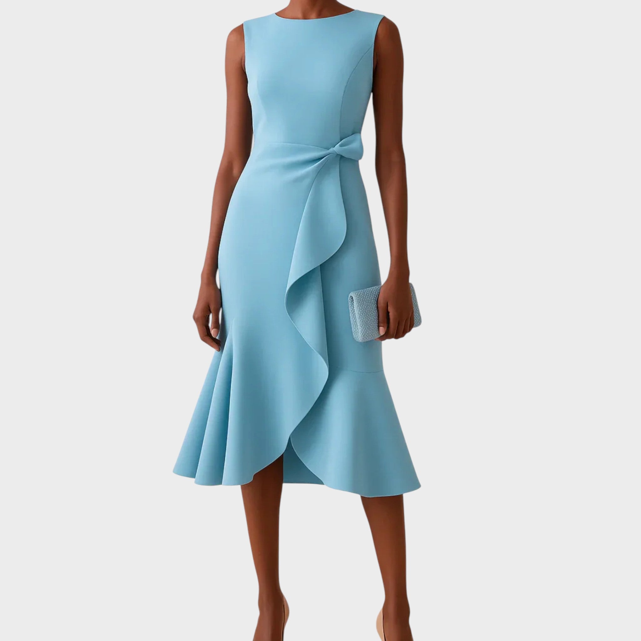 Antonija – Elegantna večernja haljina s detaljem mašne