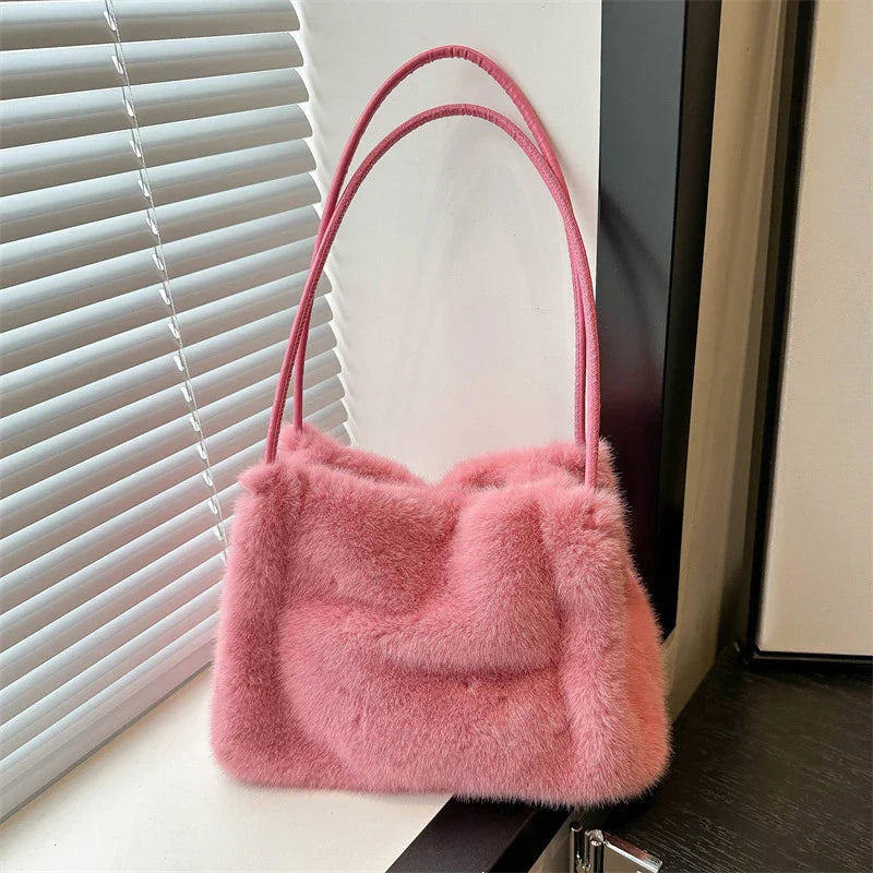 Serafine | Elegantna plišana torba za rame