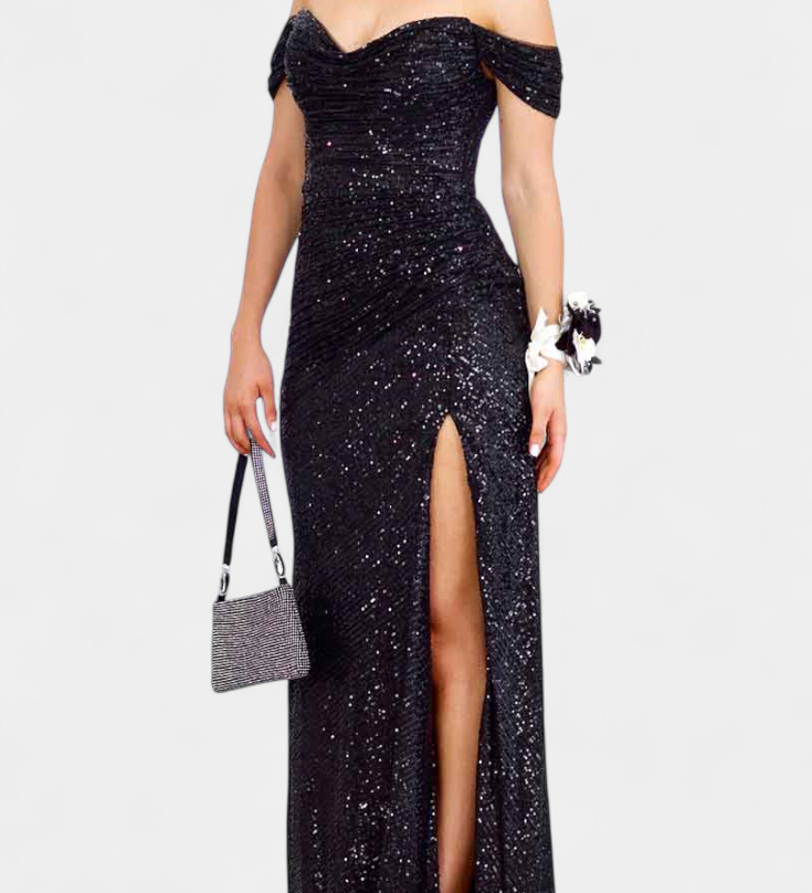 Renata Haljina Sirena bez naramenica s šljokicama