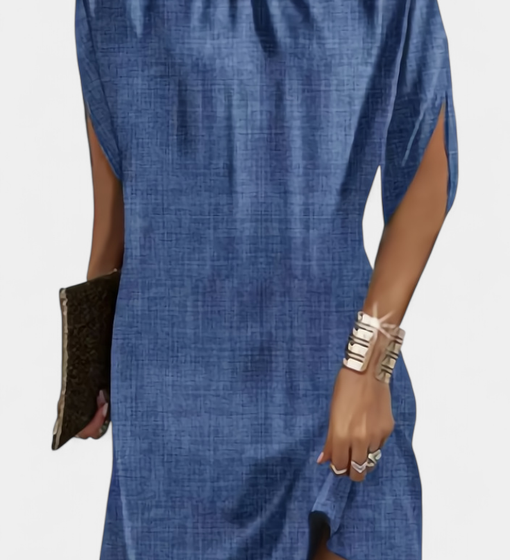 Ena Midi Haljina Bez Vremenskog Okvira s Okruglim Izrezom