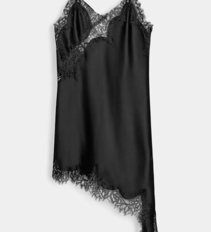 Katarina Mini Haljina s Naramenicama i Čipkom