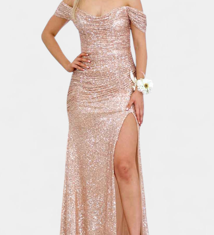 Renata Haljina Sirena bez naramenica s šljokicama