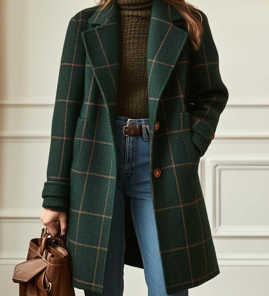 Arvae | Dugi kaput s vunenim kariranim uzorkom