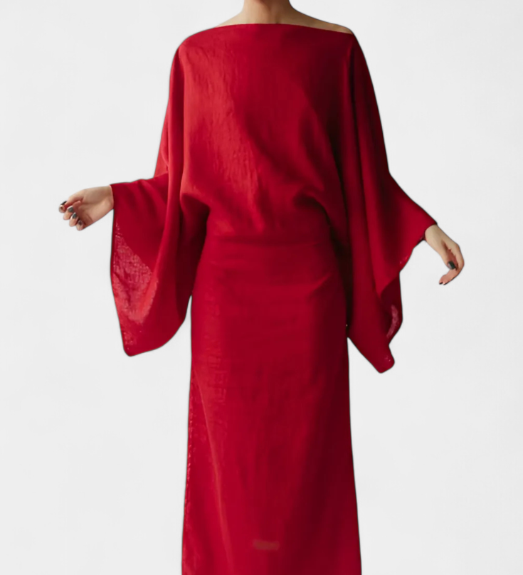 Filipa - Haljina Kimono od Lina i Pamuka s Pojasom